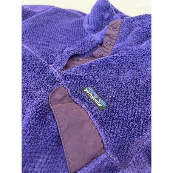 Patagonia Women’s Jacket 1/4 Snap-T Fleece Pullover Thermal Size Small Purple - Picture 3 of 12